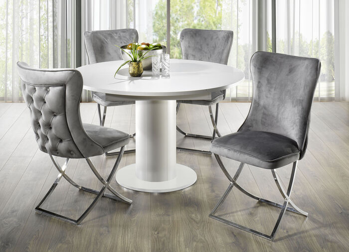 Trendige Esszimmer-Stühle, 2er-Set GRAU