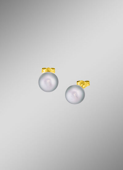 Ausdrucksstarke Ohrstecker mit Tahiti-Zuchtperlen 