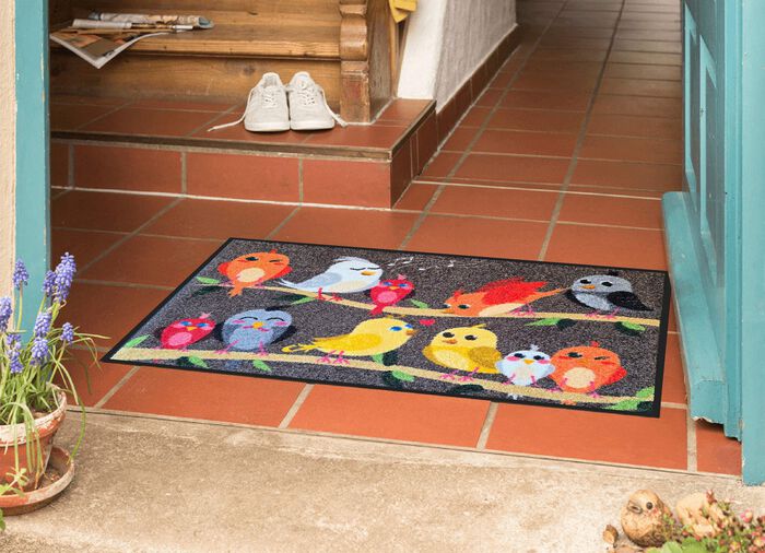 Fussmatte Vogelfamilie 