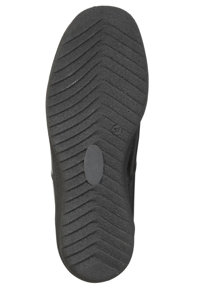 ELENA EDEN, gef&uuml;tterte Damen-Boots, Winterschuhe, Weite H, mit Lammfell SCHWARZ