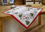 Tischdecke mit Schneemann-Druckmotiven BUNT