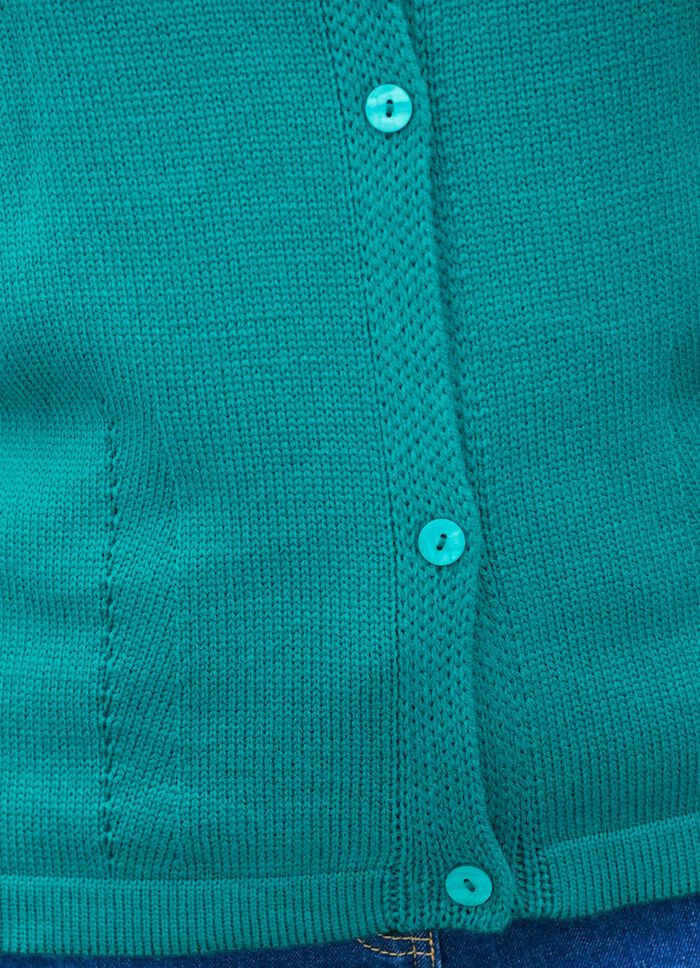 Strickjacke mit Raffungen 