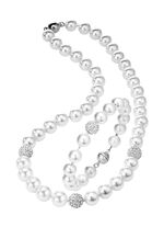 Wunderschön schimmerndes, 2-teiliges Schmuck-Set WEISS