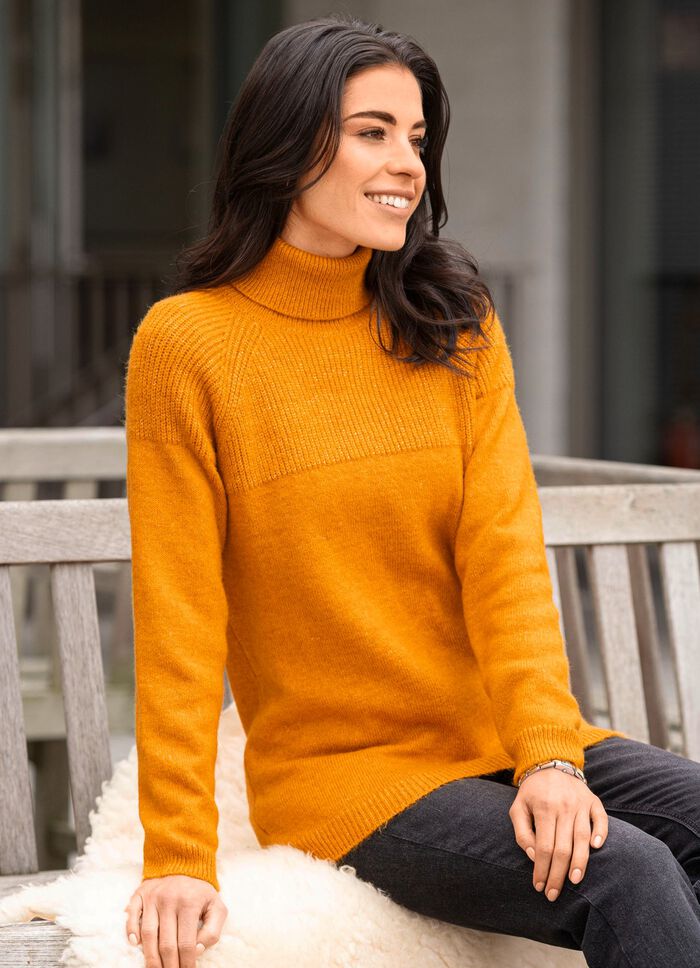 Pullover in Strickmix SAFRAN MELIERT