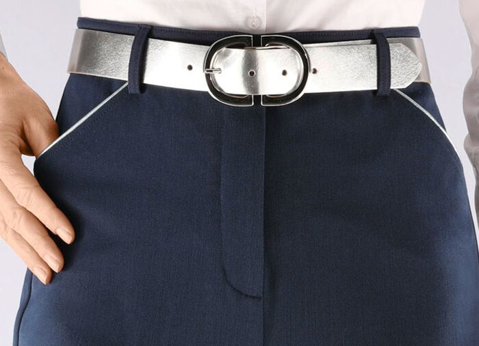 Eleganter Damen-G&uuml;rtel, 3,5 cm breit SILBER