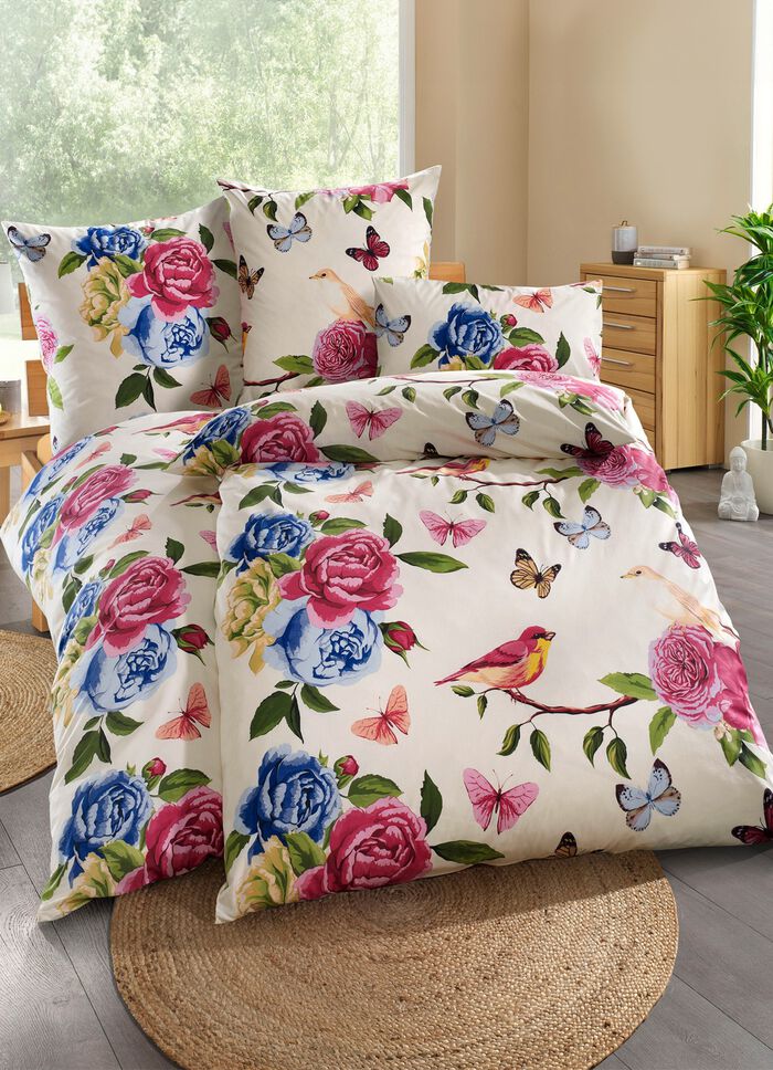 Beidseitig bedruckte Bettw&auml;sche-Garnitur von Florella 