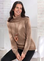 Pullover mit Alpaka-Anteil SAND MELIERT