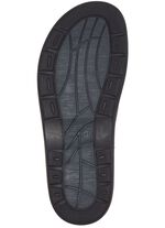 GINO GALANTE, bequeme Herren-Pantoletten, Weite H, mit herausnehmbarem Fussbett DUNKELBLAU-MOKKA