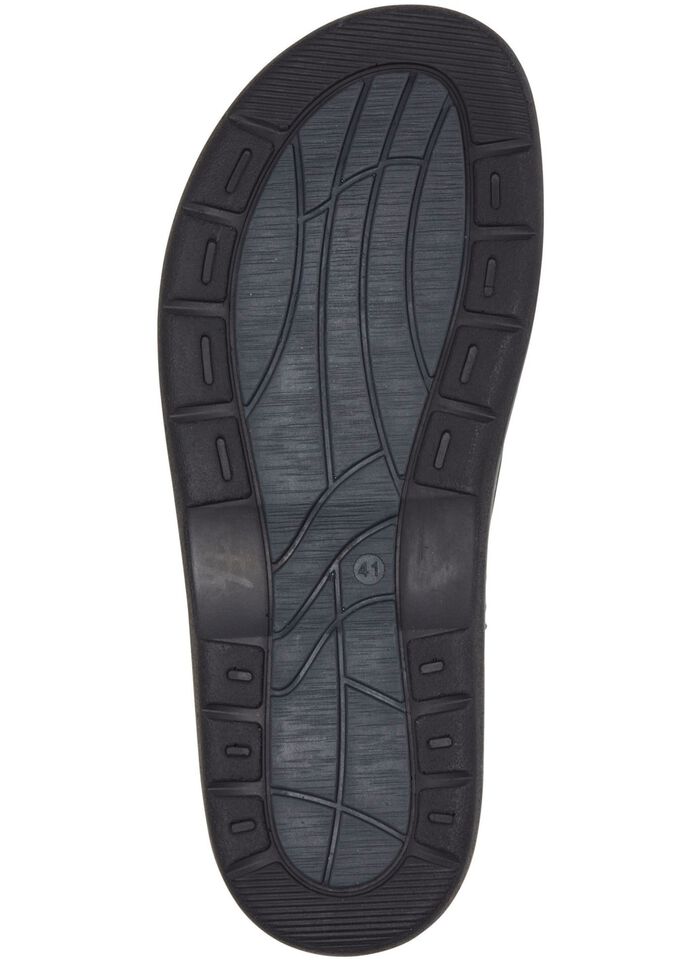 GINO GALANTE, bequeme Herren-Pantoletten, Weite H, mit herausnehmbarem Fussbett DUNKELBLAU-MOKKA