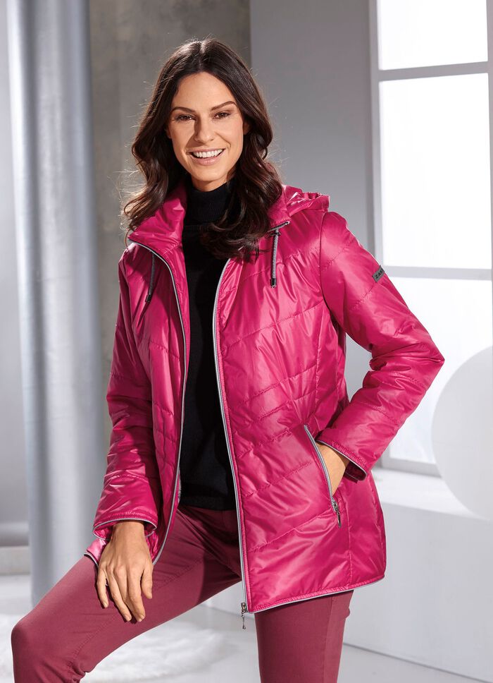 Jacke mit Reißverschlusstaschen PINK