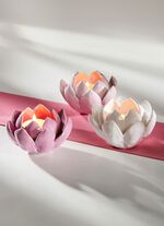 Teelichthalter aus Steingut, 3er-Set 