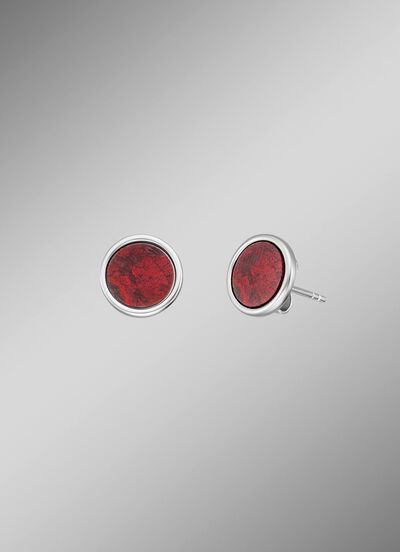 Powerful Stone Ohrstecker mit Roter Jaspis 