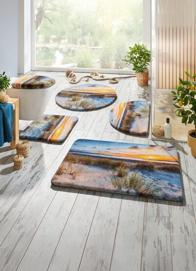 Badteppiche mit rutschhemmender R&uuml;ckseite 