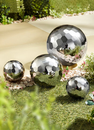 Edelstahlkugeln Diamant deluxe, 4er-Set 