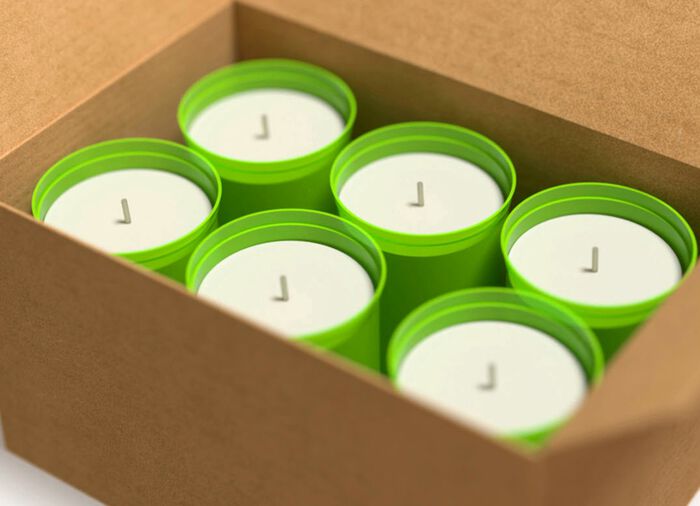 &Ouml;ko-Kerzen, 6er-Set, f&uuml;r Kerzen-Laterne/Frostw&auml;chter 