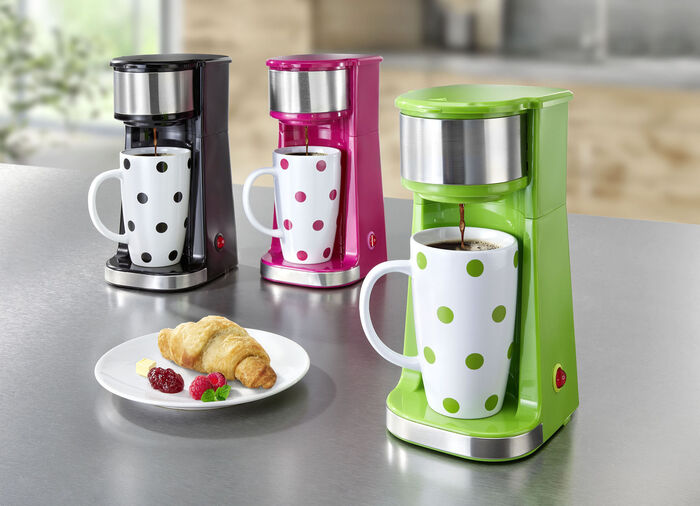 Kaffeemaschine f&uuml;r den schnellen Kaffeegenuss GR&Uuml;N