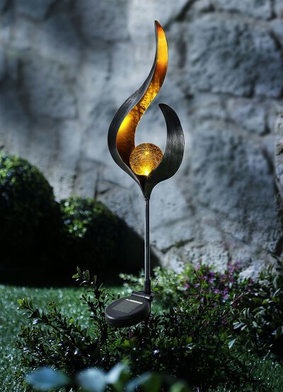 Solar-Stecker Flamme aus Metall 