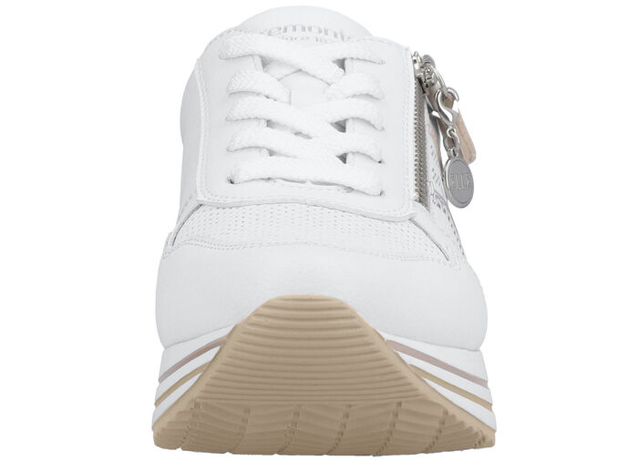 Remonte Sneaker im modischen Dessin WEISS-ROSEGOLD