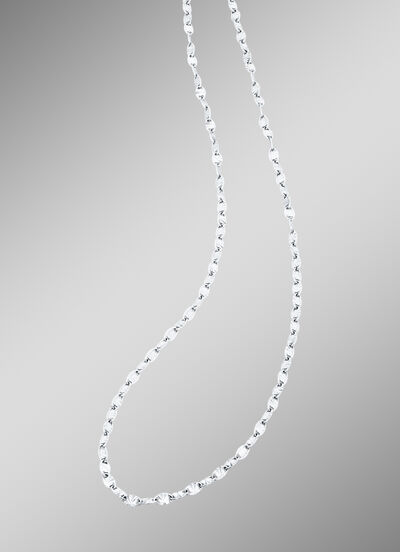 Schlichte Halskette in Weissgold 