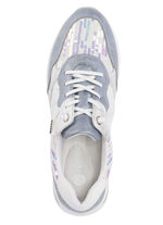 Sneaker mit schimmernden Pailletten BLEU-WEISS