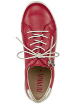 Schnürschuh mit praktischem Seitenreissverschluss ROT
