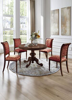 Esszimmerstühle mit Gestell aus massivem Buchenholz NUSSBAUM-BORDEAUX