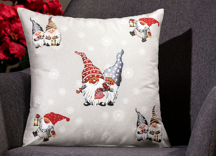 Kissenbezug &laquo;Wichtel&raquo; in Samtoptik 