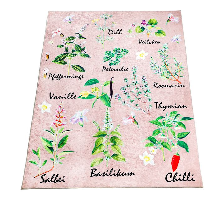 K&uuml;chenl&auml;ufer und -teppich &laquo;Kr&auml;uter&raquo; 