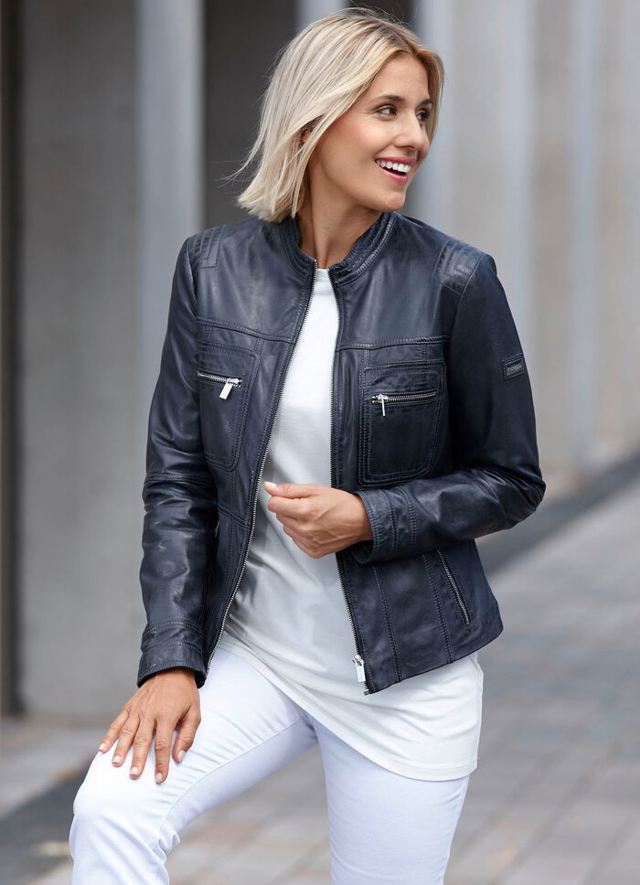 Lederkurzjacke von &laquo;Caminari&raquo; 