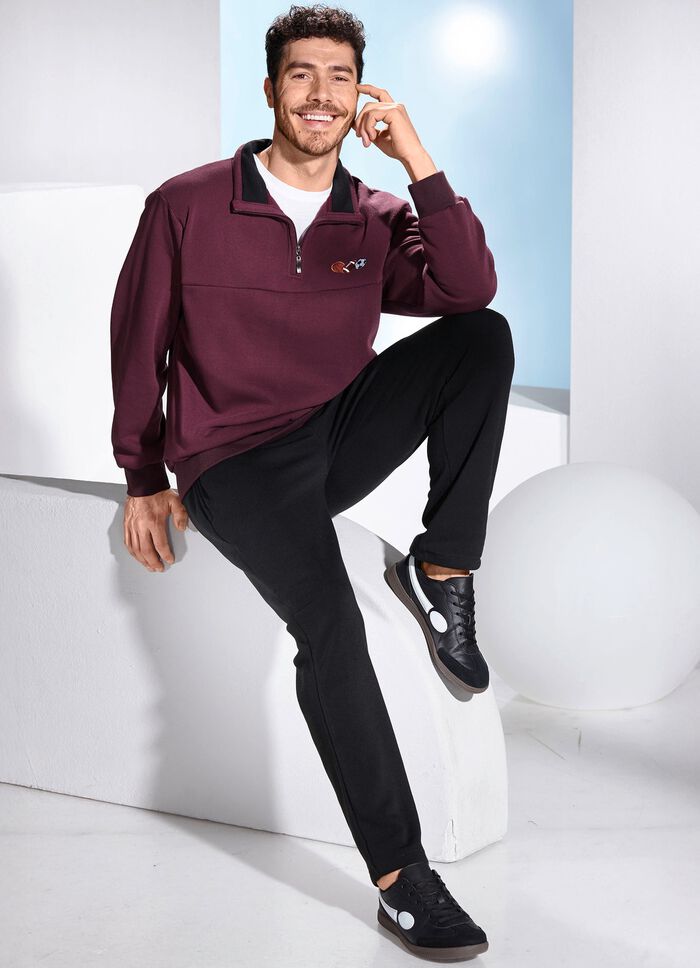 Freizeitset mit kurzem Reissverschluss BORDEAUX-SCHWARZ