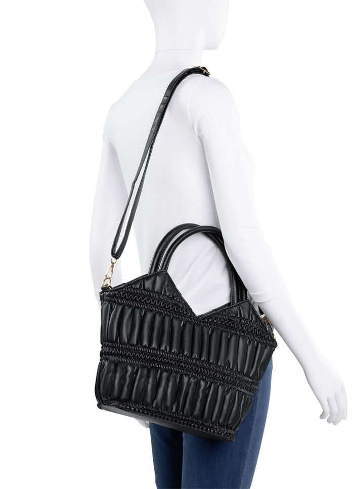 Tasche mit Raffung SCHWARZ