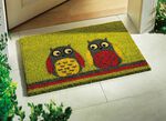 Fussmatte Eulen mit rutschhemmend beschichteter Vinyl-R&uuml;ckseite 
