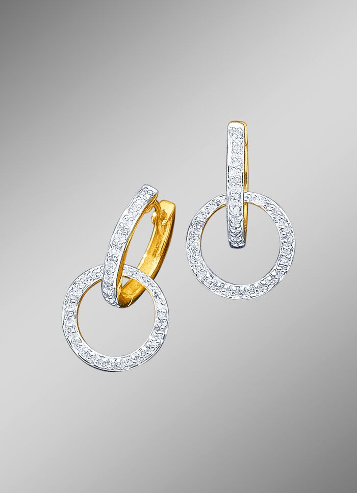 Aussergew&ouml;hnliche Klappcreolen mit Diamanten 