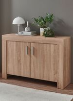 Kommode mit Griffen in Aluminium-Optik 