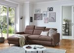 Bequeme Polsterecke mit Bettfunktion BRAUN