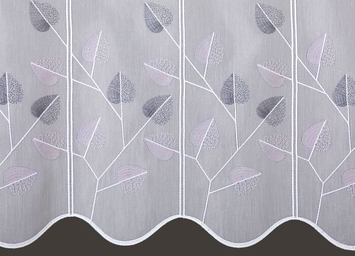 Fein bestickter Kleinfenster-Vorhang 