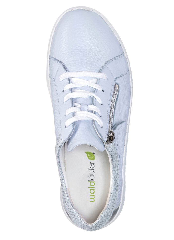 Waldl&auml;ufer, bequeme Damen-Schn&uuml;rschuhe, Weite K, mit herausnehmbarem Fussbett BLEU-SILBER