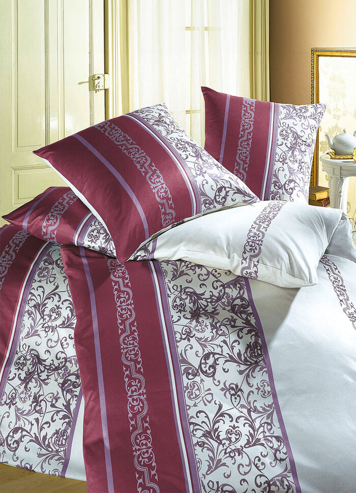 Pflegeleichte Bettwäsche-Garnitur aus 100% Mako-Baumwolle LILA