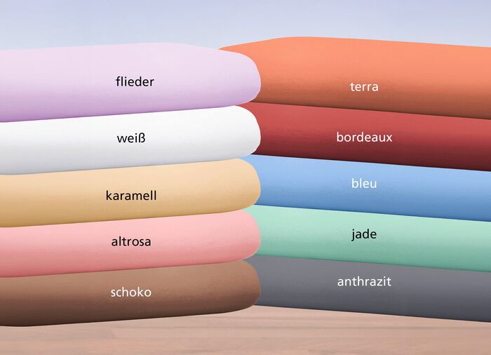 Biber-Betttuch aus 100% Baumwolle BLEU