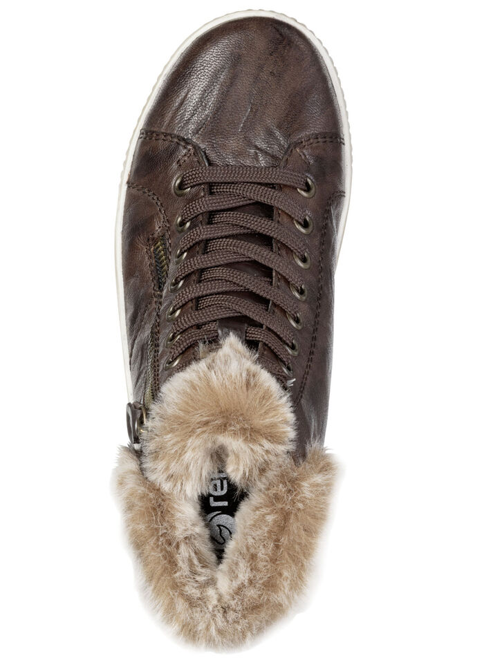 Remonte, gefütterte Damen-Boots, Winterschuhe, Weite G, mit herausnehmbarem Fussbett DUNKELBRAUN