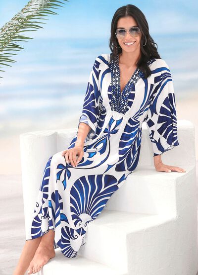 Laurina Kleid mit farbbrillantem Druckdessin 