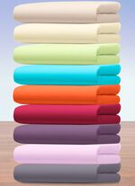 Multi-Stretch-Spannbetttuch aus Baumwolle und LYCRA&reg; Elastan ORANGE