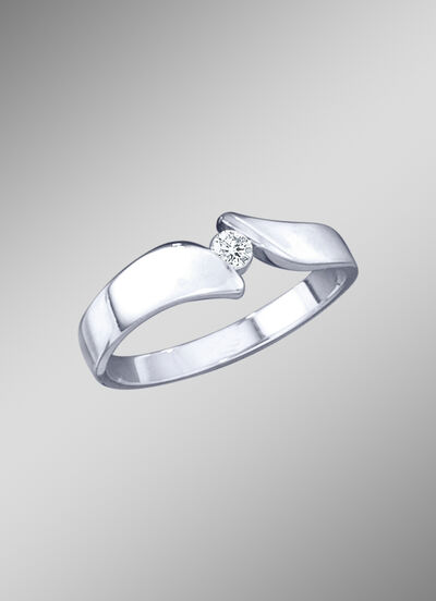 Solitärring mit lupenreinem Brillant 