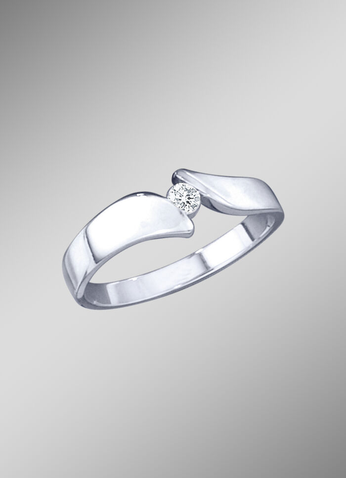 Solitärring mit lupenreinem Brillant 