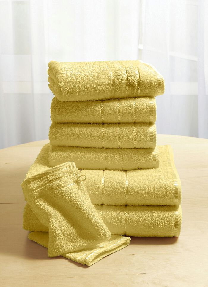 Weiche Walkfrottier-Handtücher aus dichtem Schlingenflor BEIGE