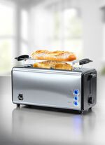 Unold Doppel-Langschlitz-Toaster f&uuml;r bis zu 4 Toasts gleichzeitig 