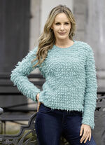 Pullover mit Effektgarn MINT MELIERT