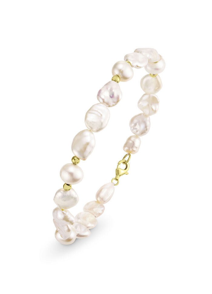 Armband mit SW-Zuchtperlen und Keshi-Perlen, 