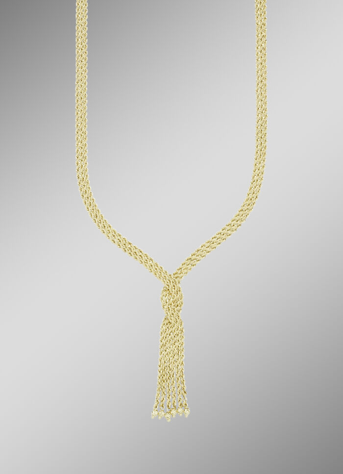 In interessantem Design: 3-reihige Kordelkette 