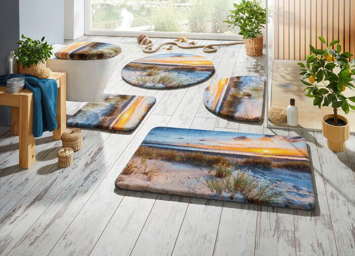 Badteppiche mit rutschhemmender R&uuml;ckseite 